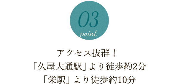 「栄駅」より徒歩約10分